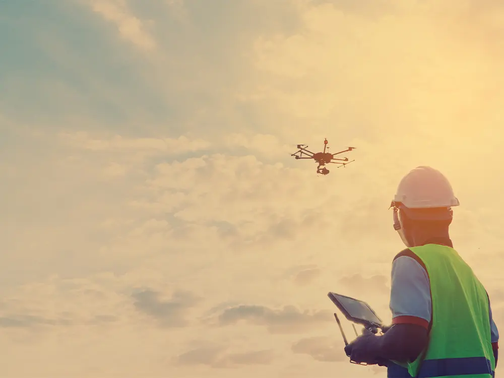 ドローン撮影風景の写真